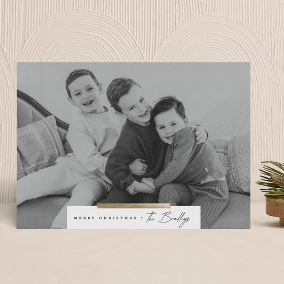 "Placard" - Holiday Cards in Cotton by Everett Paper Goods - Front