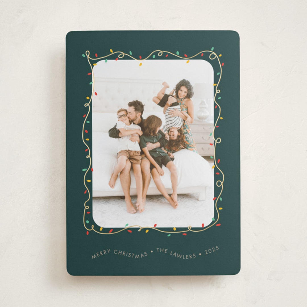 "Crazy Lights" - Holiday Cards in Forest by Holly Whitcomb - Front