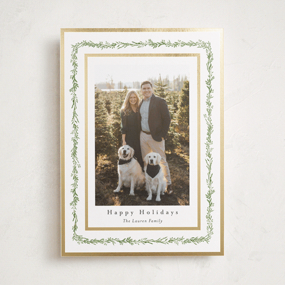 "Natural Greenery" - Holiday Cards in Pine by Susan Moyal - Front