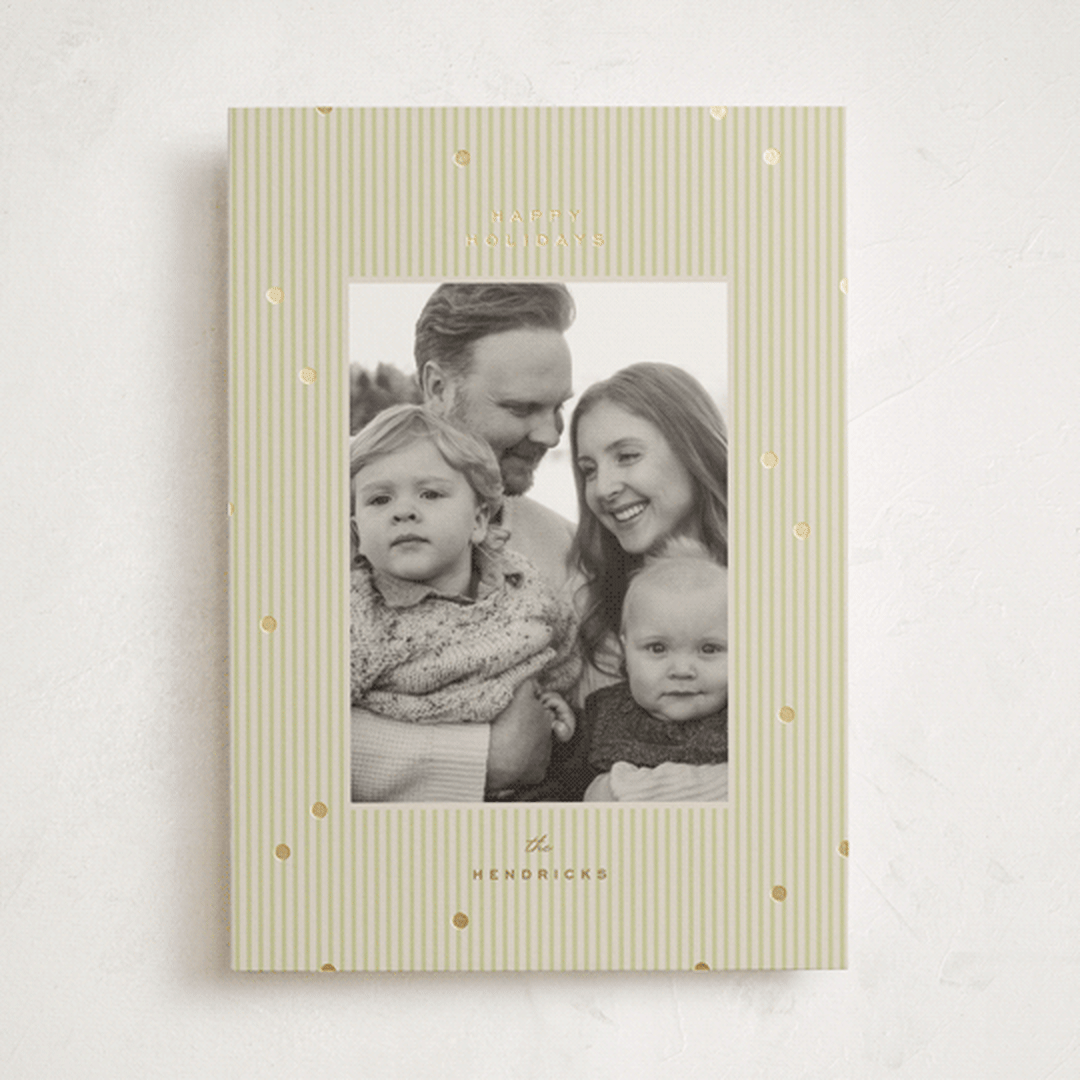 "tiny polka dots" - Holiday Cards in Olive by Ellen Schlegelmilch - Front