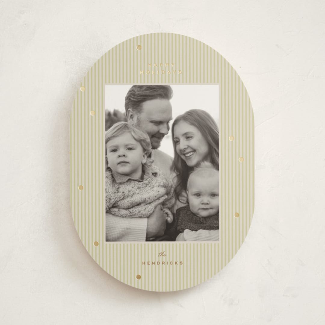 "tiny polka dots" - Holiday Cards in Olive by Ellen Schlegelmilch - Front