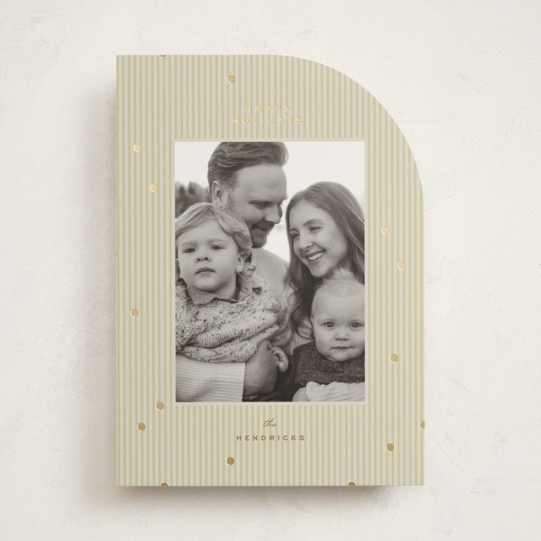 "tiny polka dots" - Holiday Cards in Olive by Ellen Schlegelmilch - Front