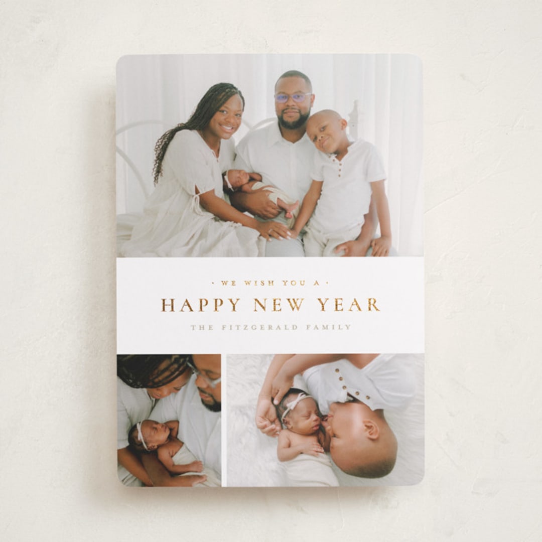 "Quartzite" - Holiday Cards in Eggnog by Wildfield Paper Co - Front