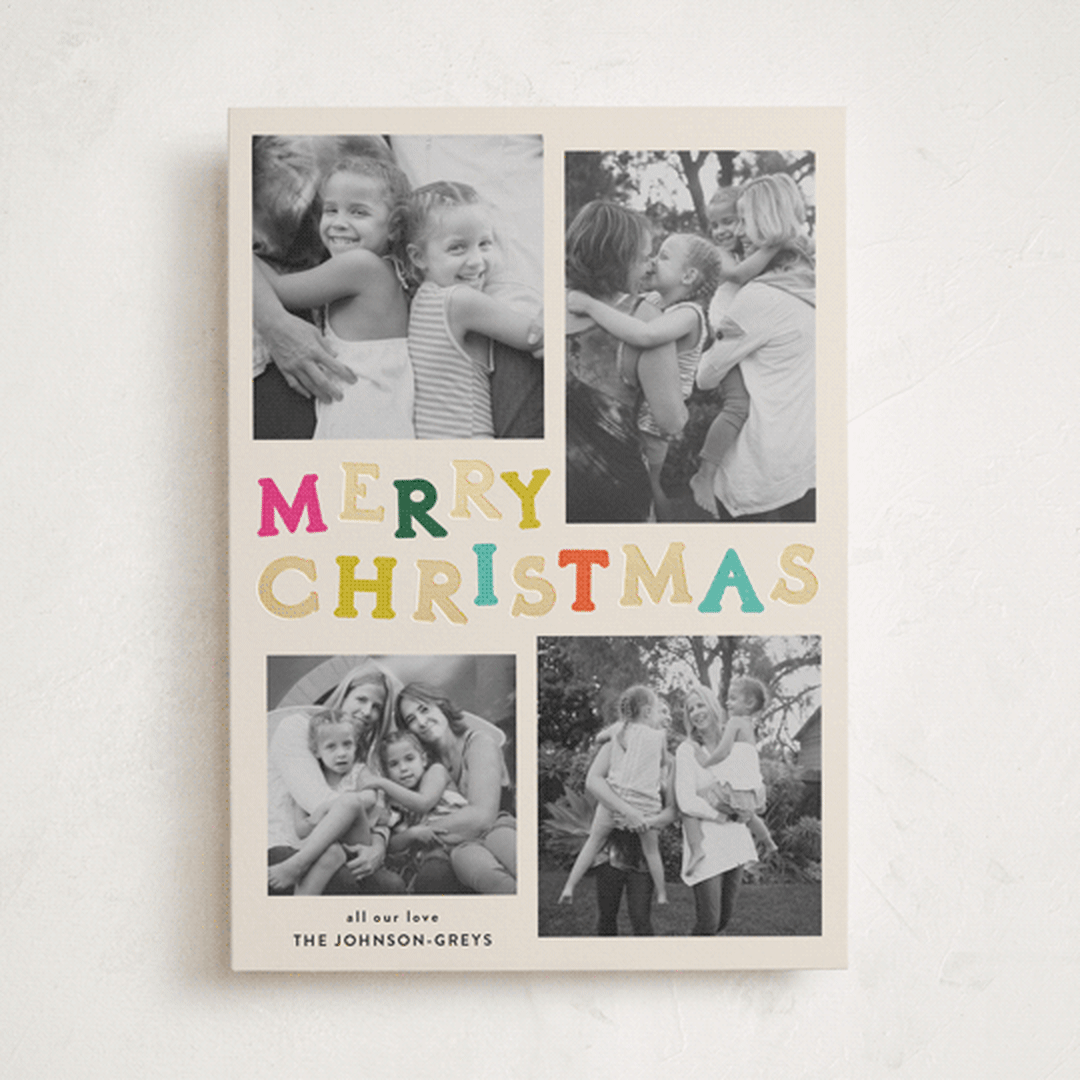 "Color Coded Spirit" - Holiday Cards in Bright by Inkblot Design - Front