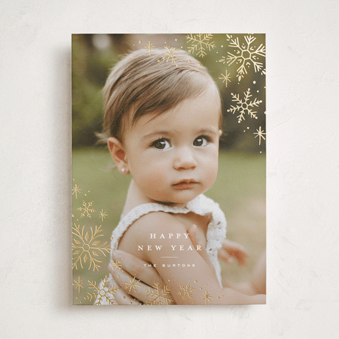 "Glistening Snow" - Holiday Cards in Snow by Wildfield Paper Co - Front