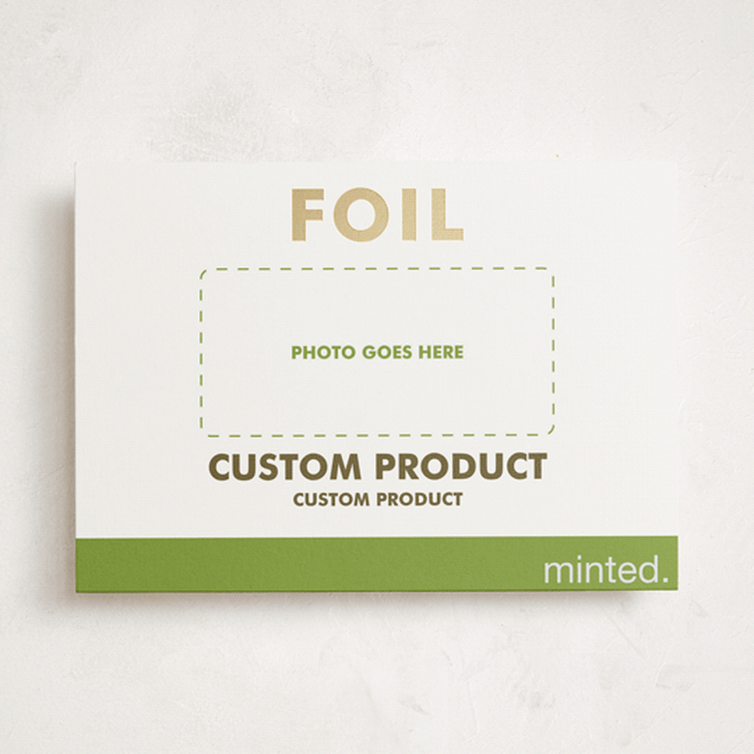 "Landscape Custom" - Holiday Cards in Gold by Minted - Front