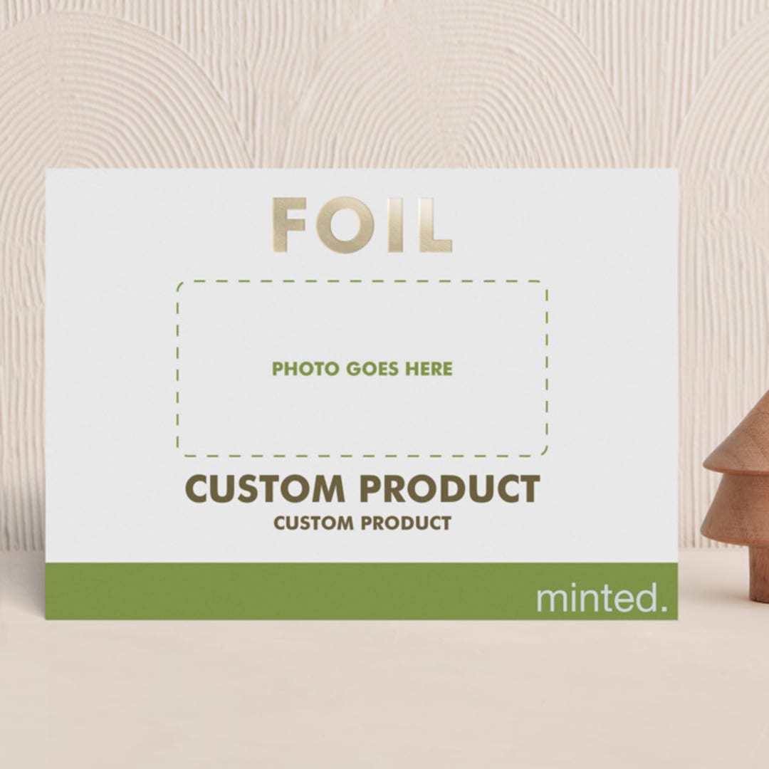"Landscape Custom" - Holiday Cards in Gold by Minted - Front