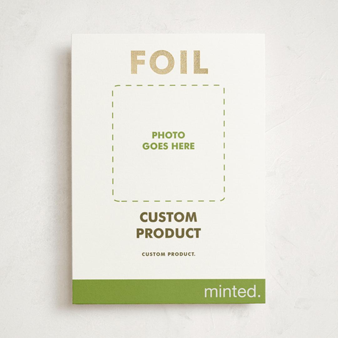 "Portrait Custom" - Holiday Cards in Gold by Minted - Front