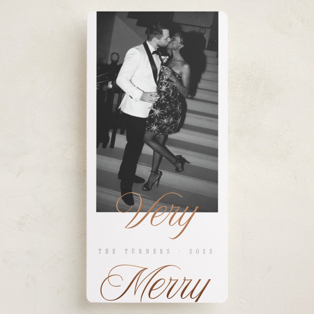 "Gilded Glam" - Holiday Cards in Pearl by Chryssi Tsoupanarias - Front