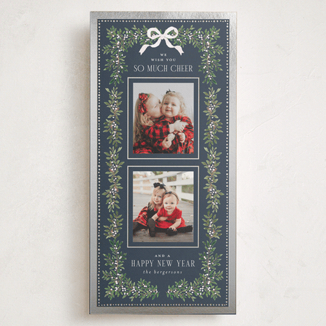 "Elegance Framed" - Holiday Cards in Navy by Itsy Belle Studio - Front