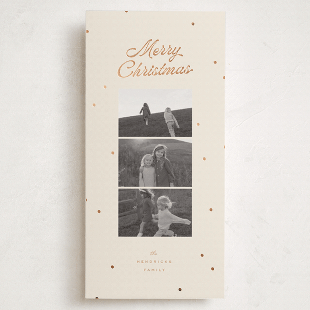 "dainty dots" - Holiday Cards in Salmon by Ellen Schlegelmilch - Front