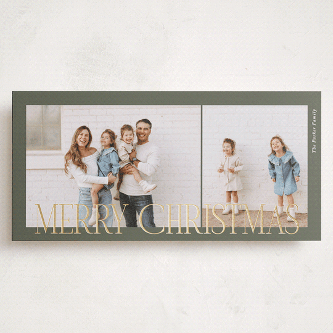 "Classic & Modern" - Holiday Cards in Pine by Brianne Larsen - Front