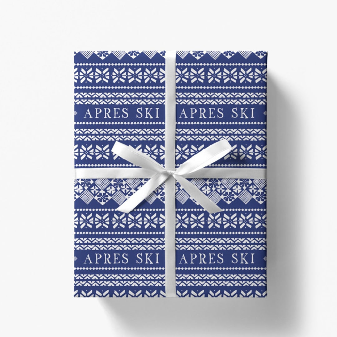Après Ski Blue Sweater Gift Wrap [Roll of 5 Sheets]