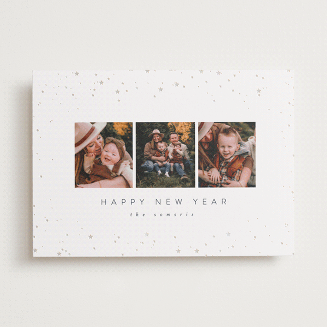 "confetti stars" - Holiday Cards in Night Sky by Carolyn Nicks - Front