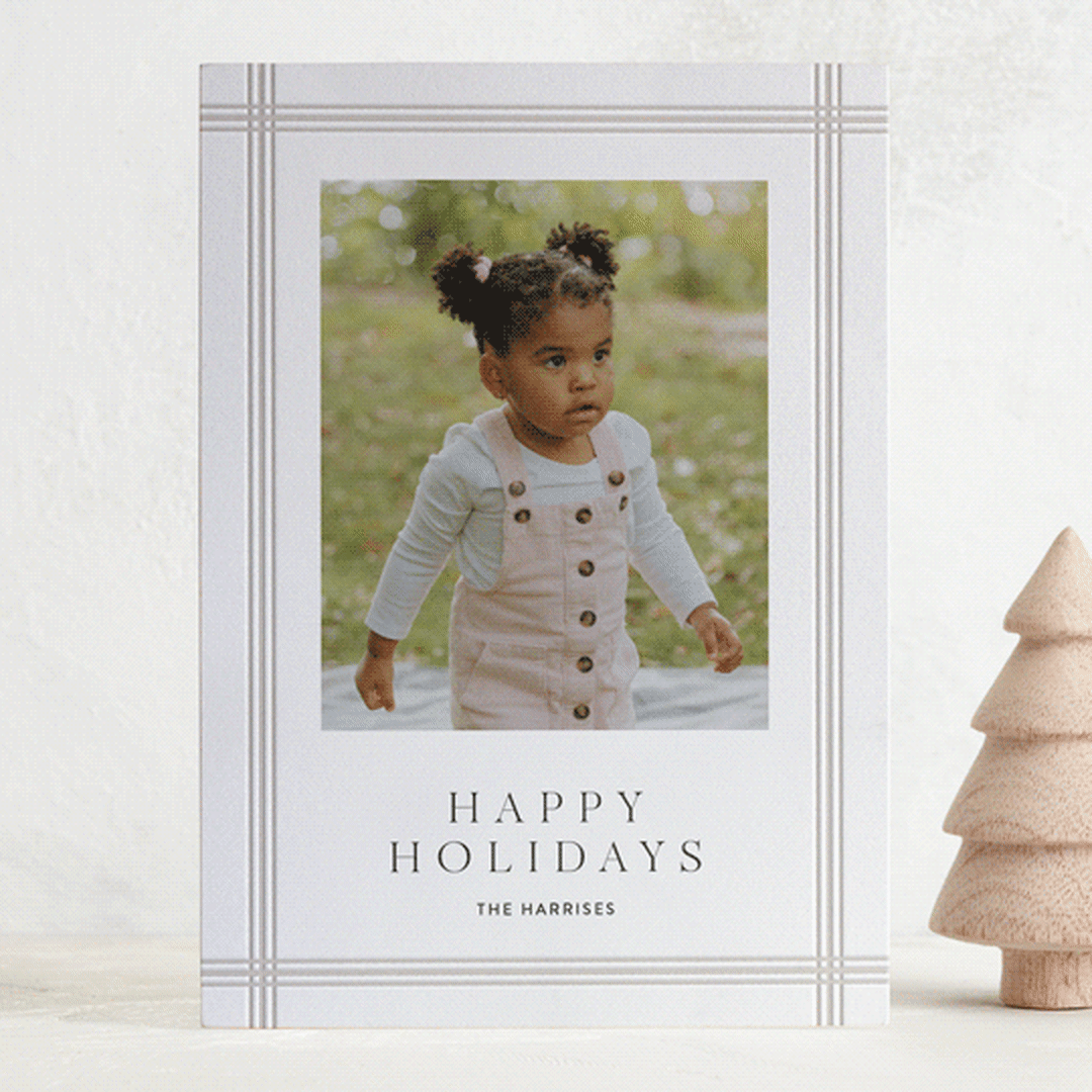 "Sidelined" - Letterpress Holiday Cards in Creme by Erin L. Wilson - Front