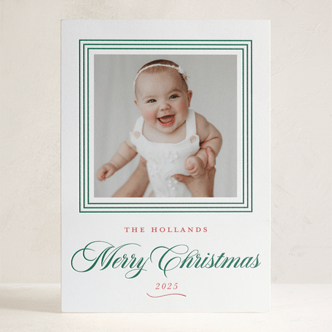 "Merry Love" - Letterpress Holiday Cards in Mistletoe by Alston Foster - Front