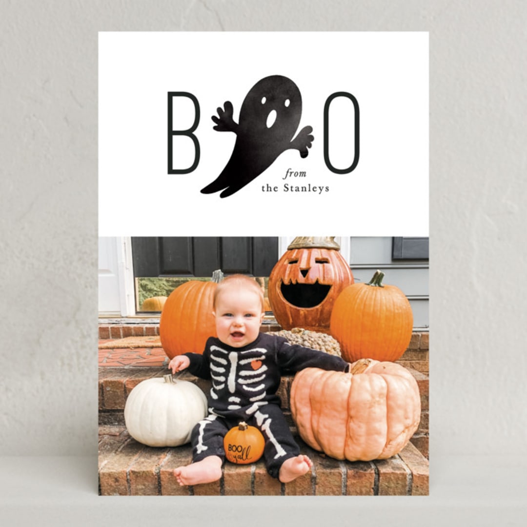 "Boo From Us" - Halloween Cards in Ghostly by Mansi Verma - Front