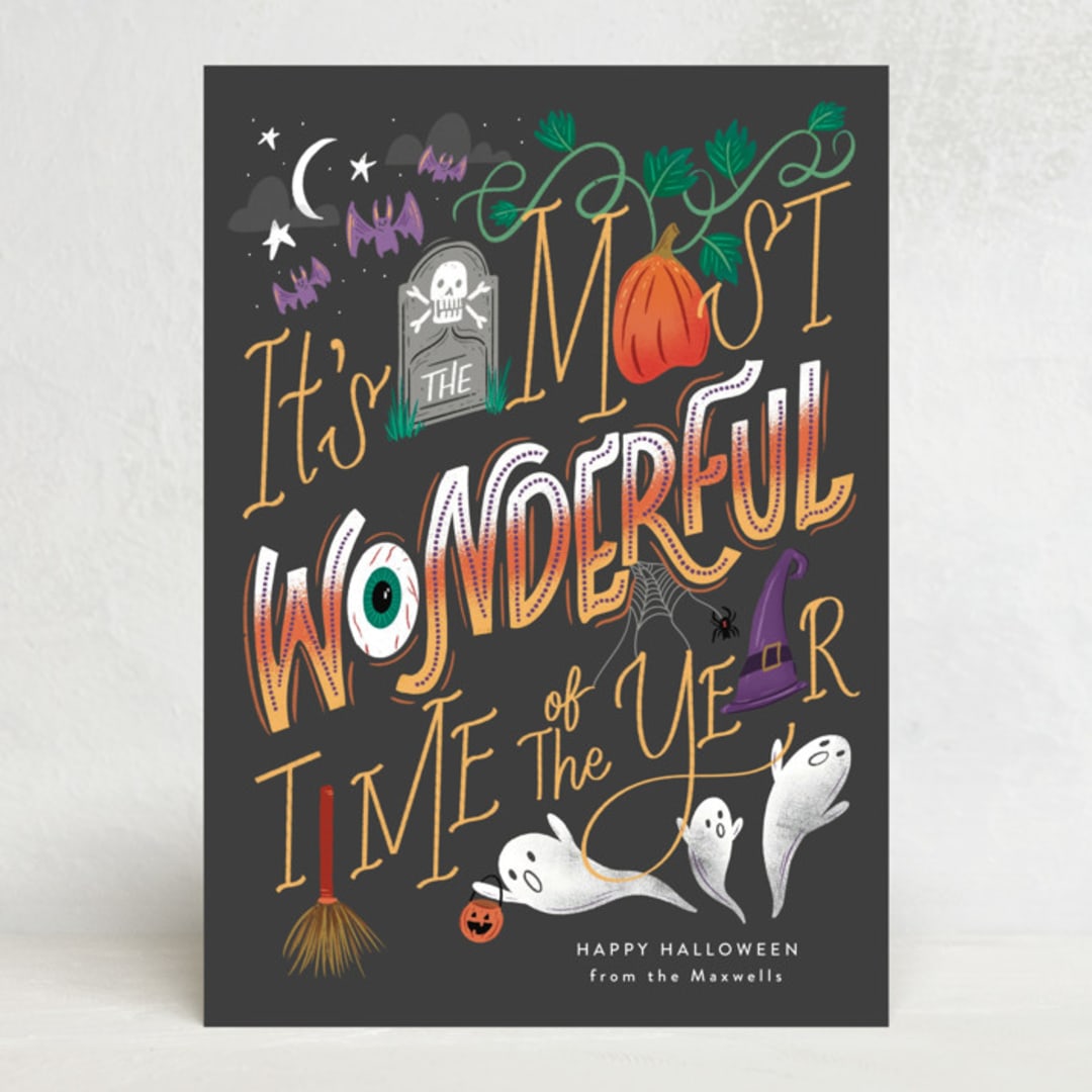"Wonderful Time of the Year" - Halloween Cards in Cauldron by Jackie Crawford - Front
