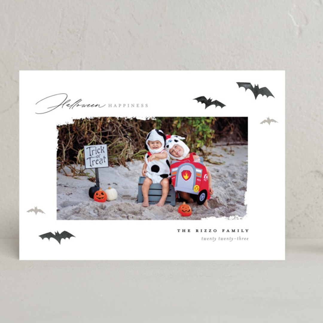 "Halloween Happiness" - Halloween Cards in Licorice by Pixel and Hank - Front