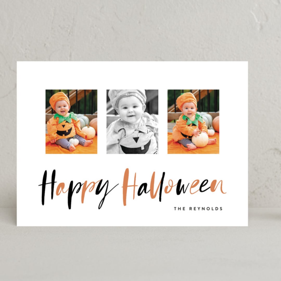 "Halloween Trio" - Halloween Cards in Jack O' Lantern by Hooray Creative - Front