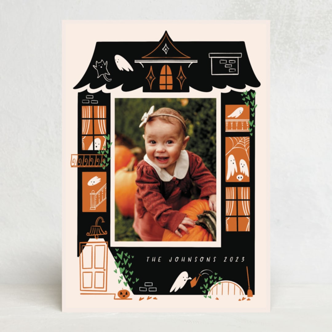 "Ghost House" - Halloween Cards in Pumpkin by Grae - Front