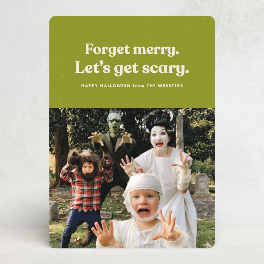 "Get scary" - Halloween Cards in Slime by Lea Delaveris - Front