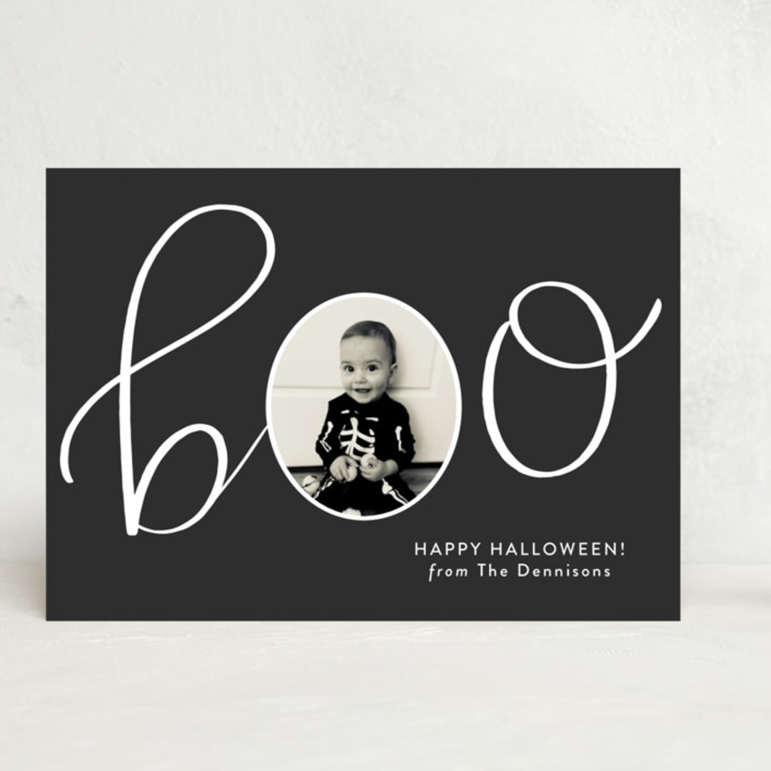 "Boo Frame" - Halloween Cards in Noir by Nicole Hance - Front