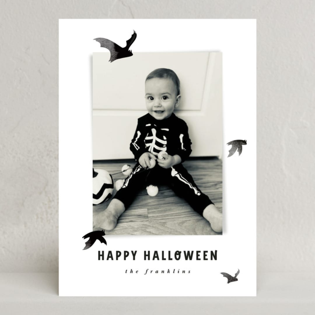 "Batty" - Halloween Cards in Midnight by Angela Garrick - Front