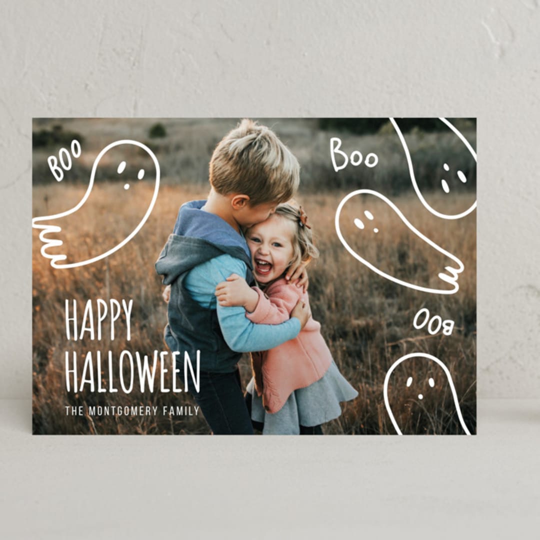"Cute Halloween" - Halloween Cards in Ghost by Claudia Orengo - Front