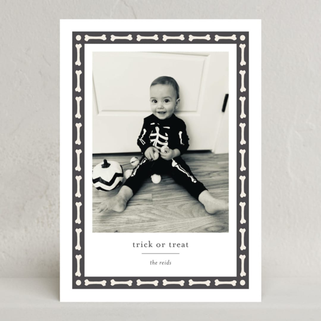"Bone Frame" - Halloween Cards in Cauldron by Alexandra Cohn - Front