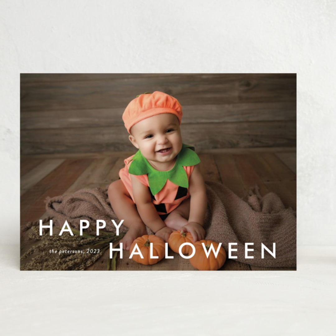 "Happy moments" - Halloween Cards in Cotton by Stacey Meacham - Front