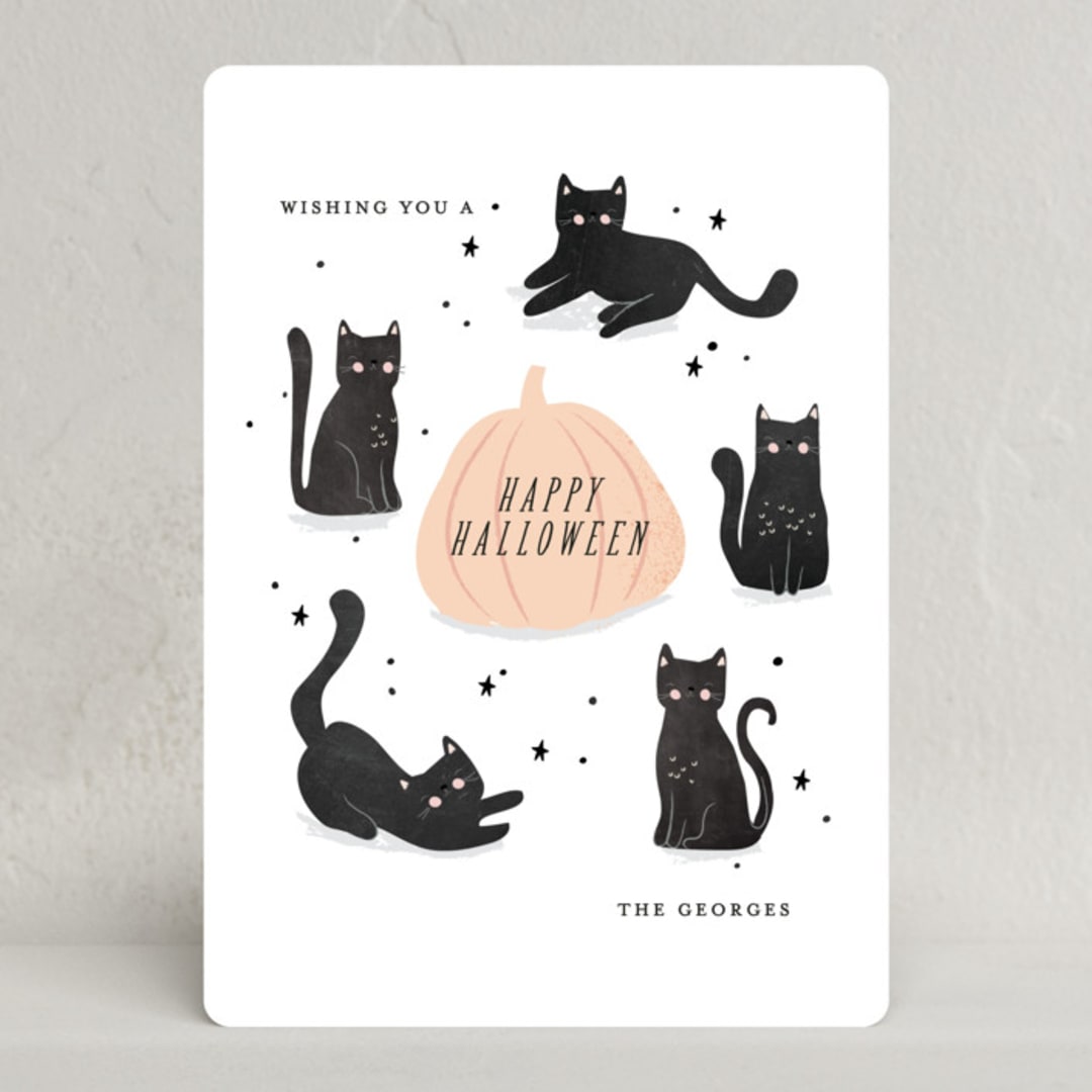 "Halloween Cats" - Halloween Cards in Chalk by Angela Thompson - Front