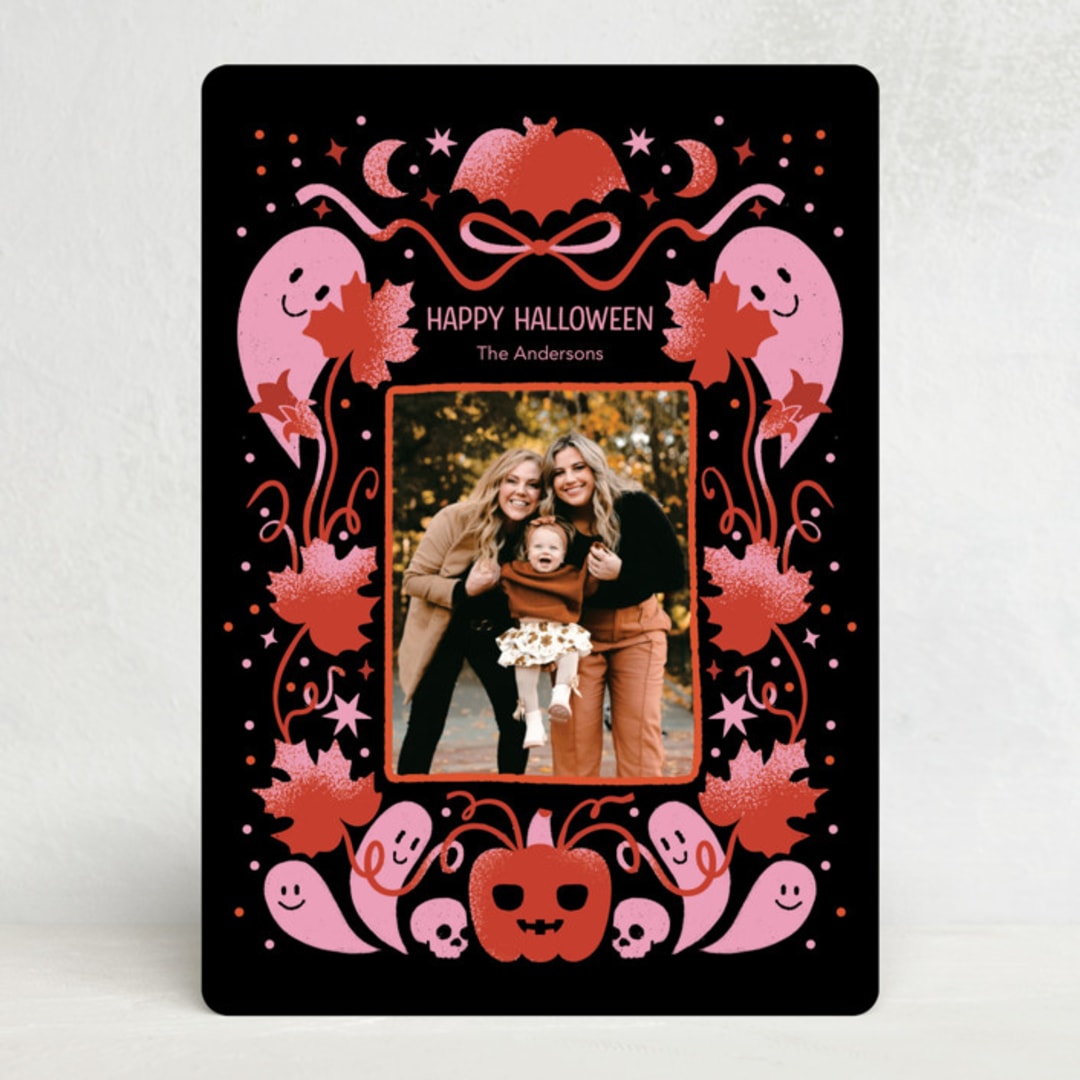 "Ghostly Greetings" - Halloween Cards in Raven by Masha Zimovich - Front