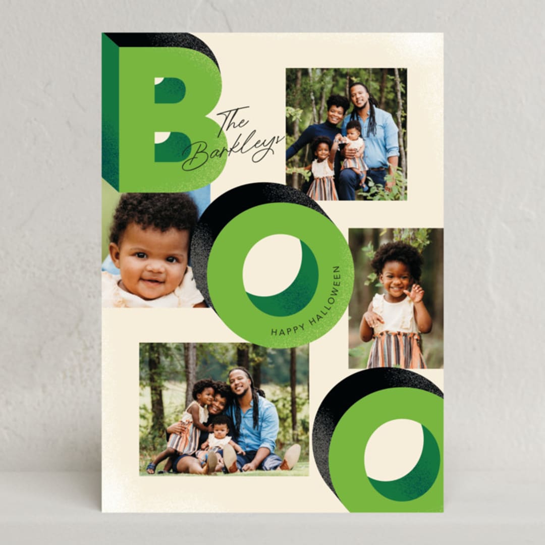 "Retro Pop" - Halloween Cards in Lime by Stacey Day - Front