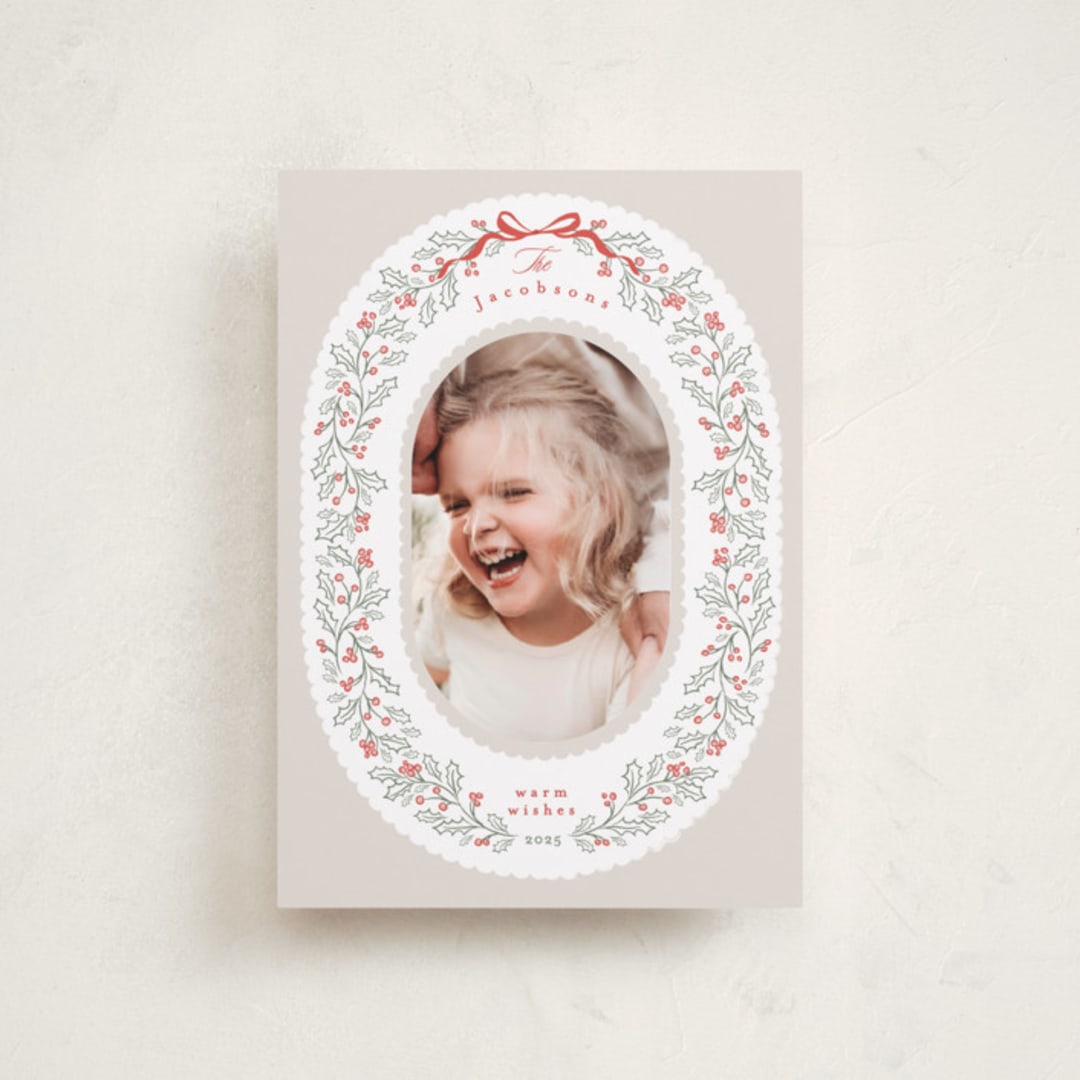 "Chantilly" - Holiday Cards in Dove by Karidy Walker - Front