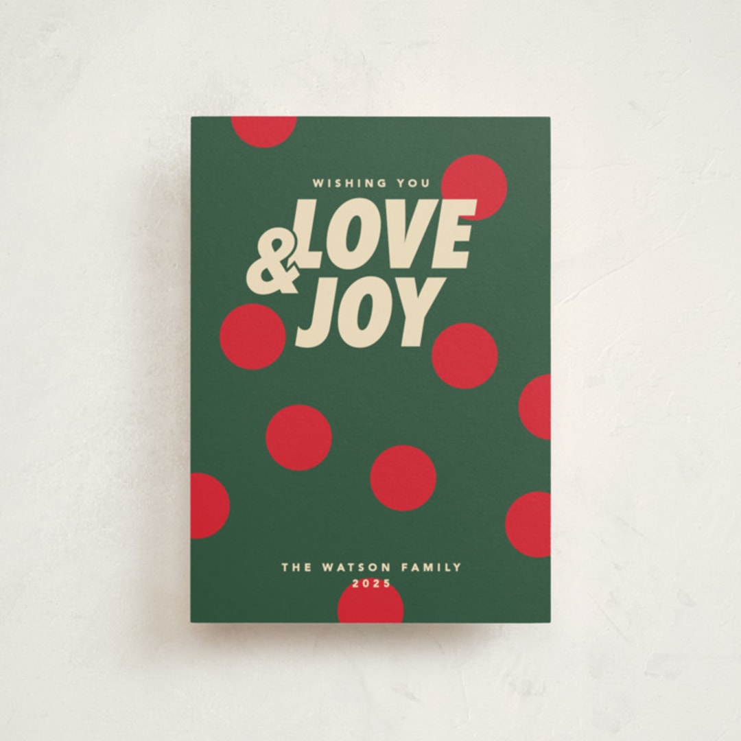 "Christmas polka" - Holiday Cards in Pine by Creo Study - Front