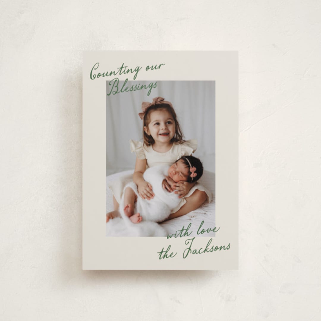 "Luant" - Holiday Cards in Pine Needle by Deynaaz Daraei - Front