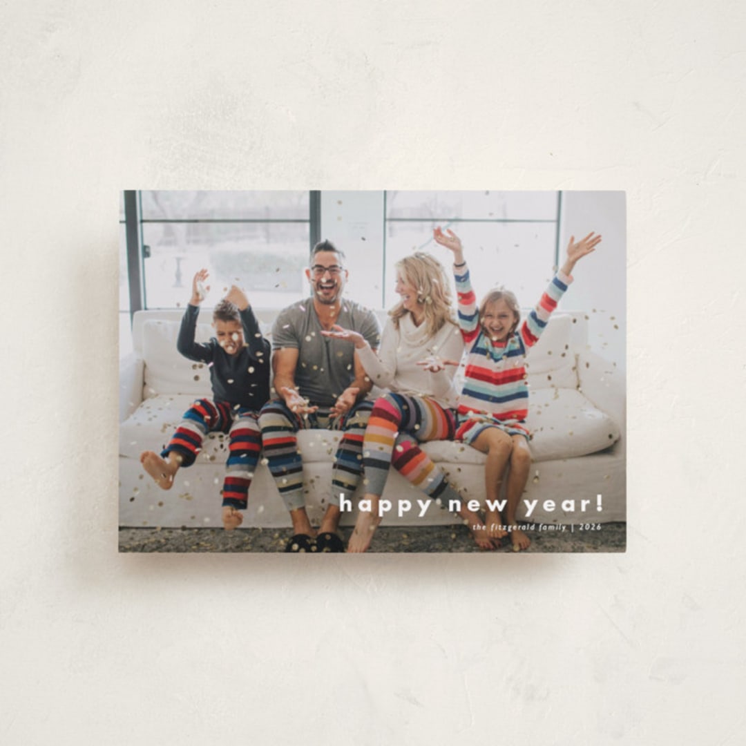 "Statement Year" - Holiday Cards in Snowball by Jessica Williams - Front