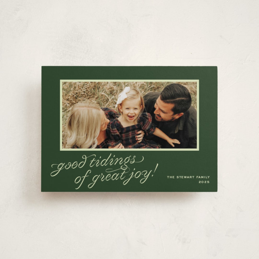 "cotillion" - Holiday Cards in Evergreen by Megan Davis - Front