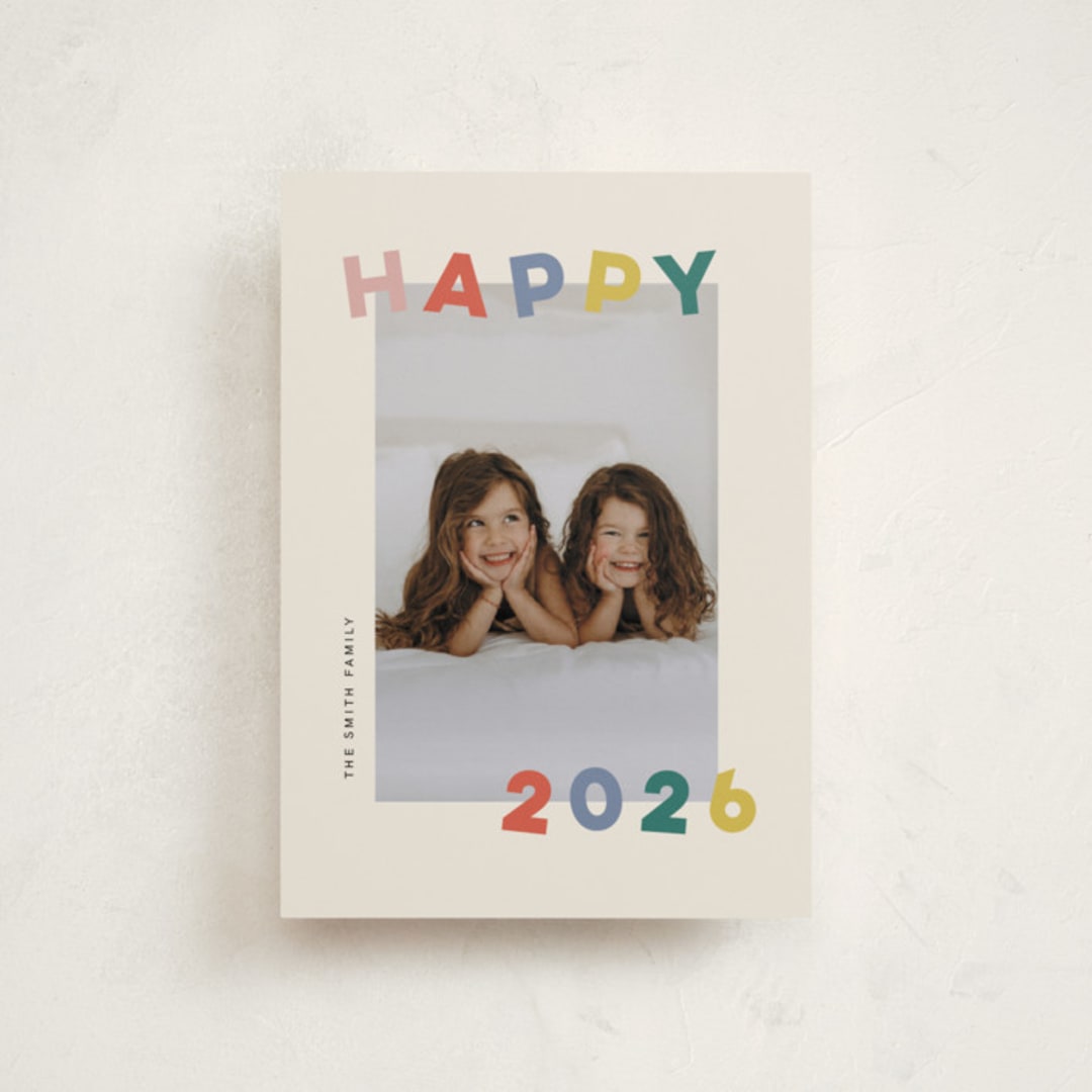 "Dancing Happy" - Holiday Cards in Fruitcake by Sarah Hawkins Designs - Front