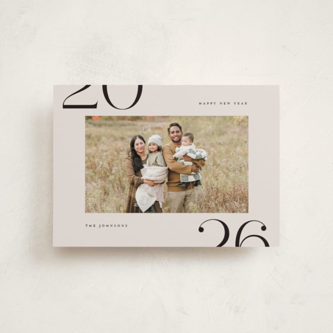 "On the Edge" - Holiday Cards in Champagne by Michelle Taylor - Front