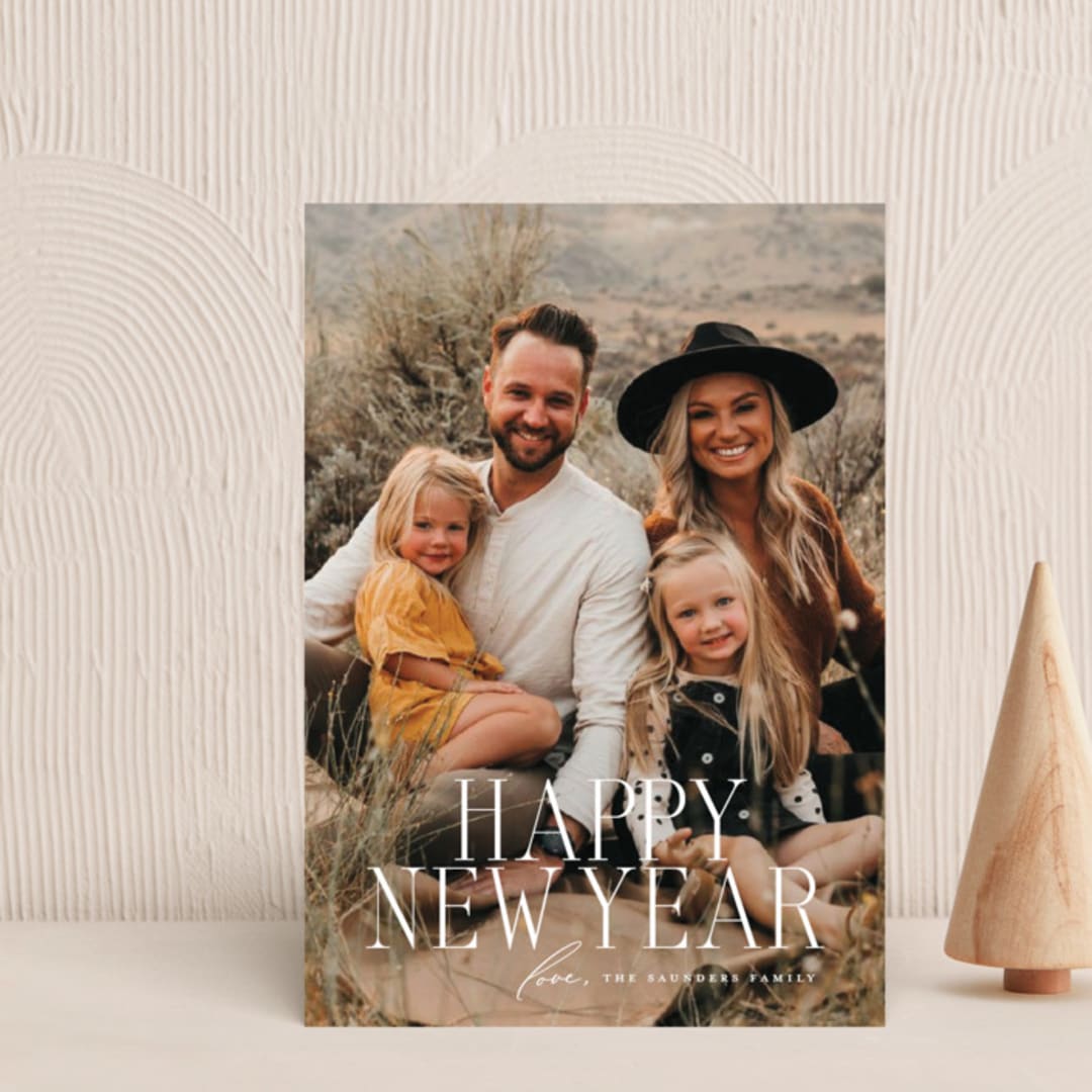 "Headliner" - Holiday Cards in Snowflake by Jessica Williams - Front