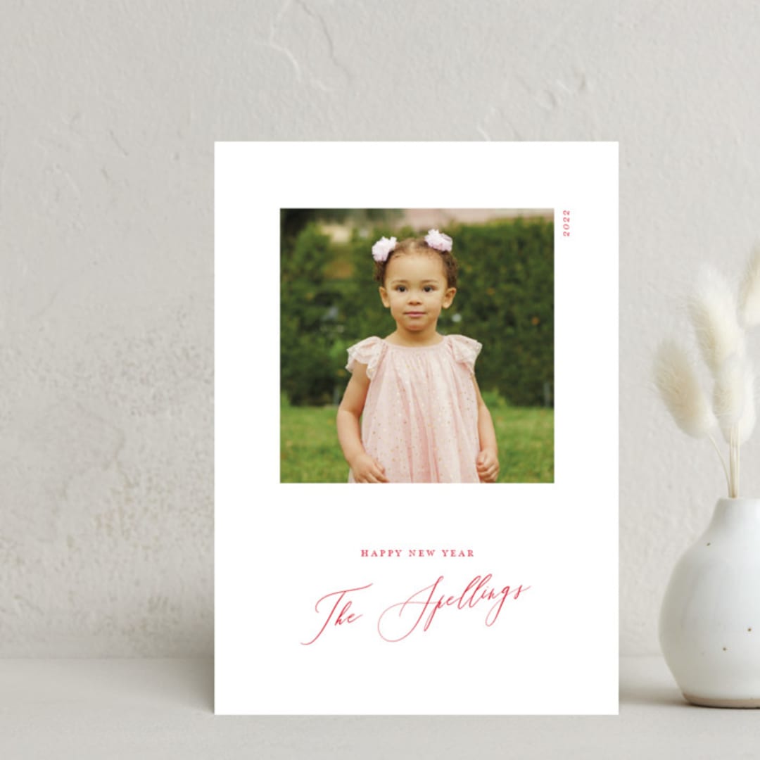 "Simple Square" - Holiday Cards in Scarlet by Genna Blackburn - Front