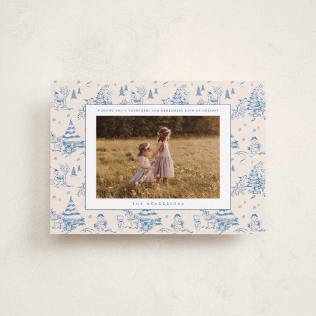 "Disney's Holiday Pooh" - Holiday Cards in Frost by Teju Reval - Front