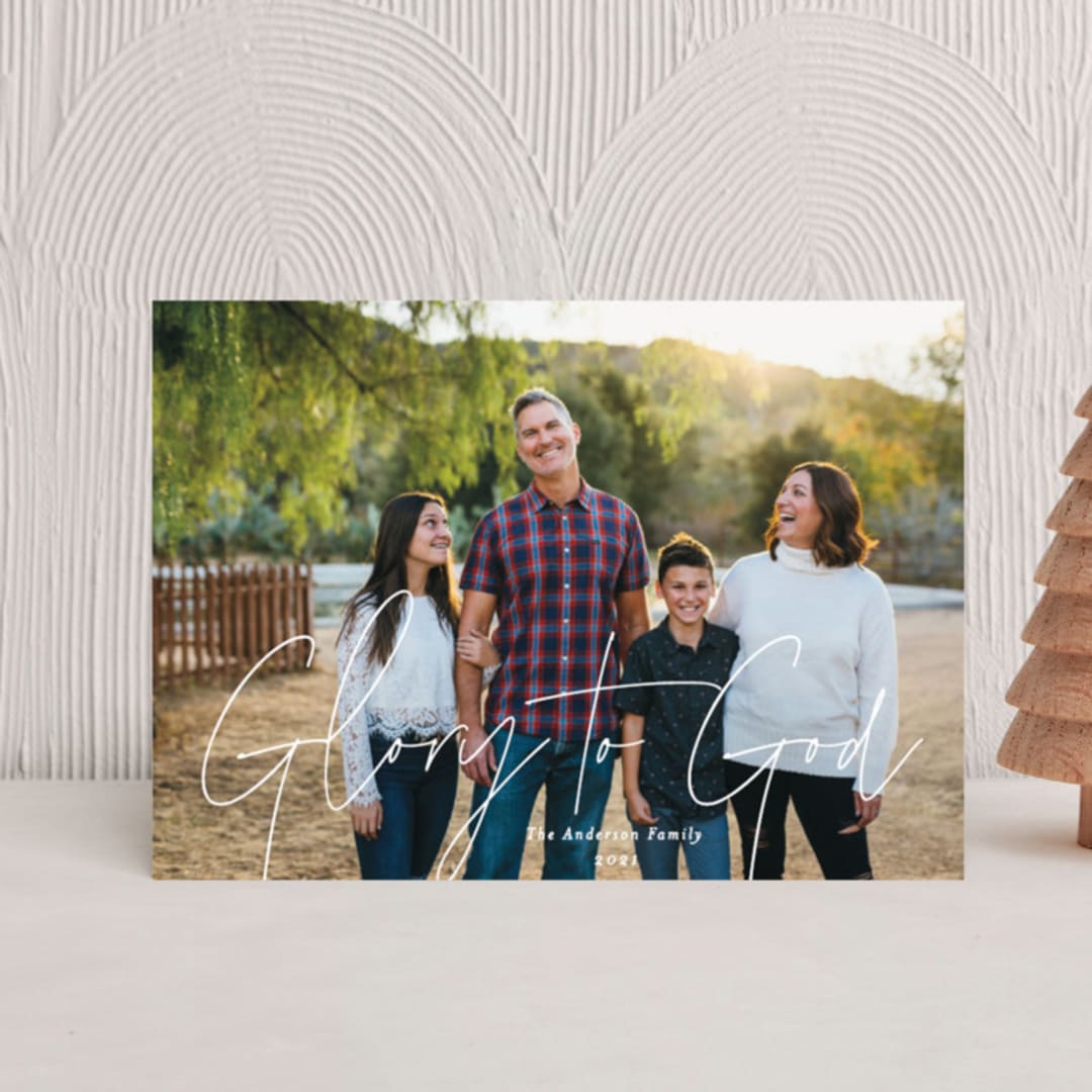 "Glorious Love" - Holiday Cards in Snowflake by Ana Sharpe - Front