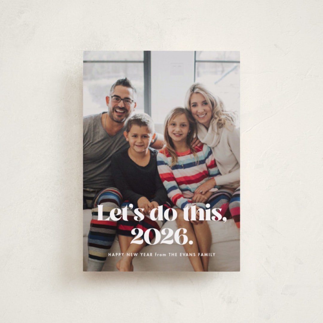 "Let's do this" - Holiday Cards in Snow by Lea Delaveris - Front