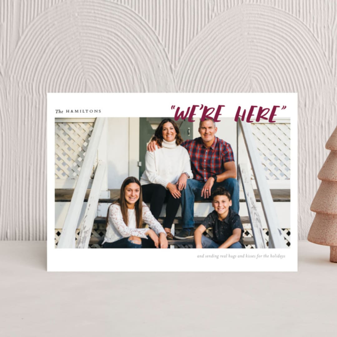 "conversational design" - Holiday Cards in Cranberry by amanda lawrence - Front