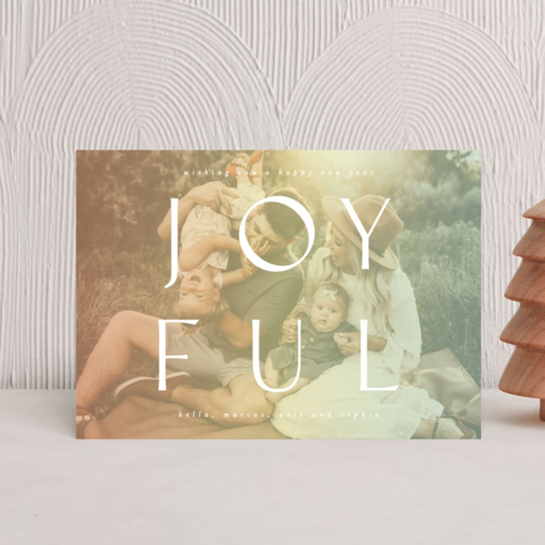 "Fully Joyful" - Holiday Cards in Sherbet by Ashlee Townsend - Front