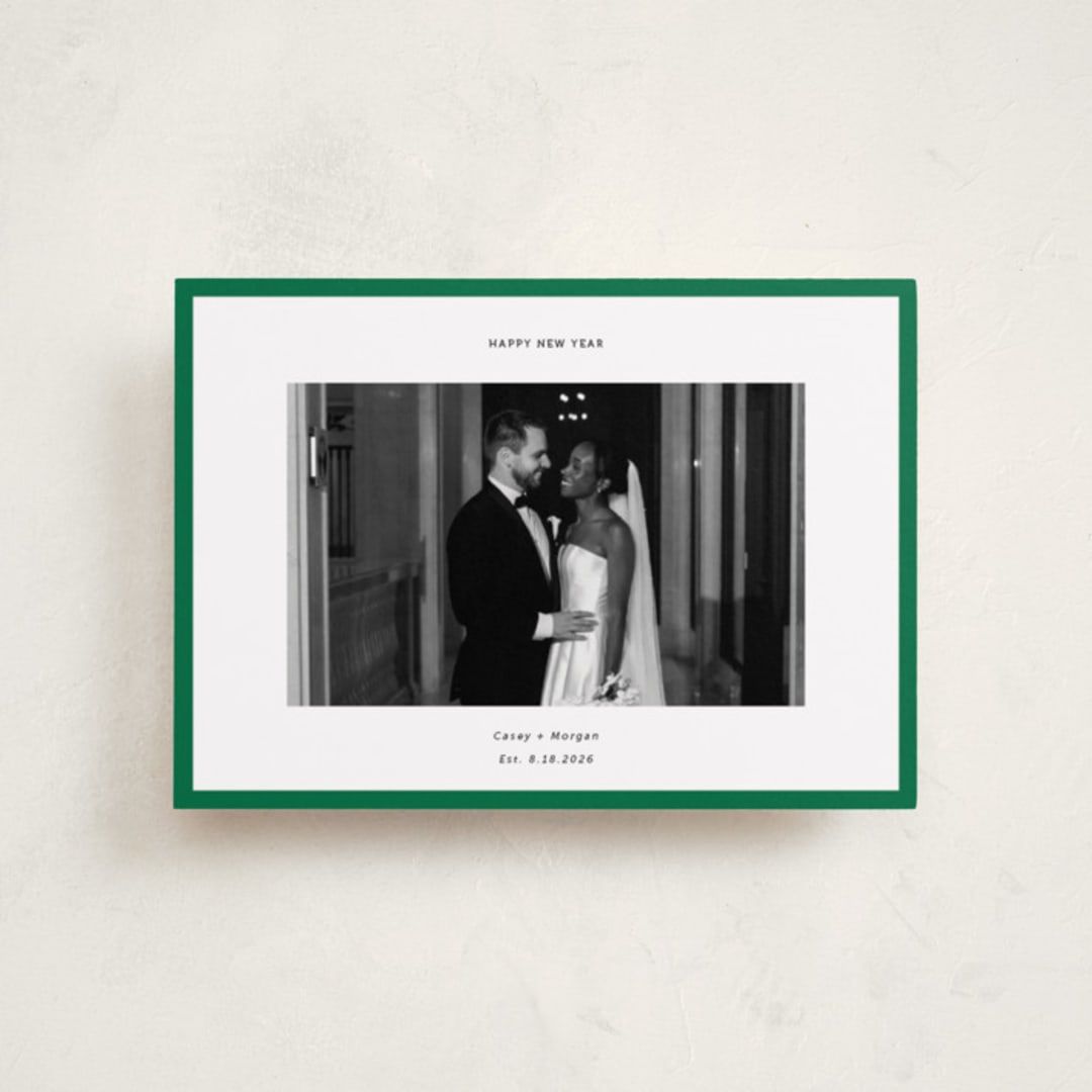 "Classic Border" - Holiday Cards in Pine by Wendy Chung - Front