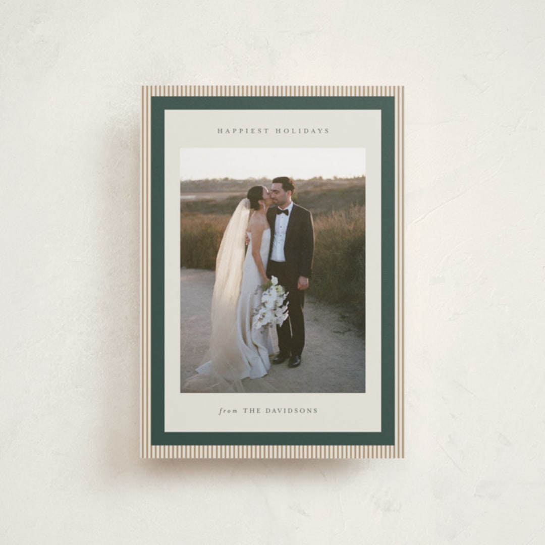 "Modern striped frame" - Holiday Cards in Forest by Jackie Crawford - Front